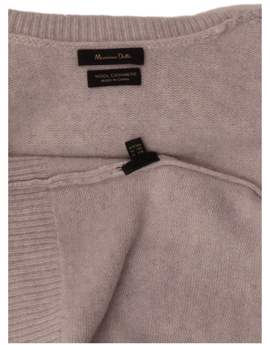 Massimo Dutti Pull surdimensionné à col roulé pour femme UK 6 XS Gris Laine