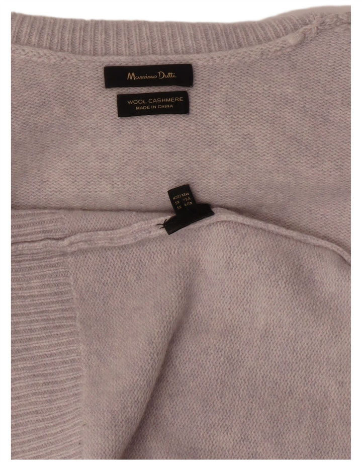 Massimo Dutti Pull surdimensionné à col roulé pour femme UK 6 XS Gris Laine