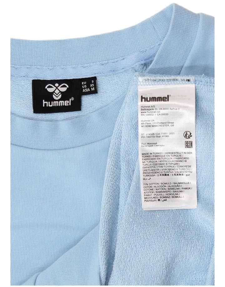 Hummel Homme Graphic Sweatshirt Jumper Petit Bleu Coton