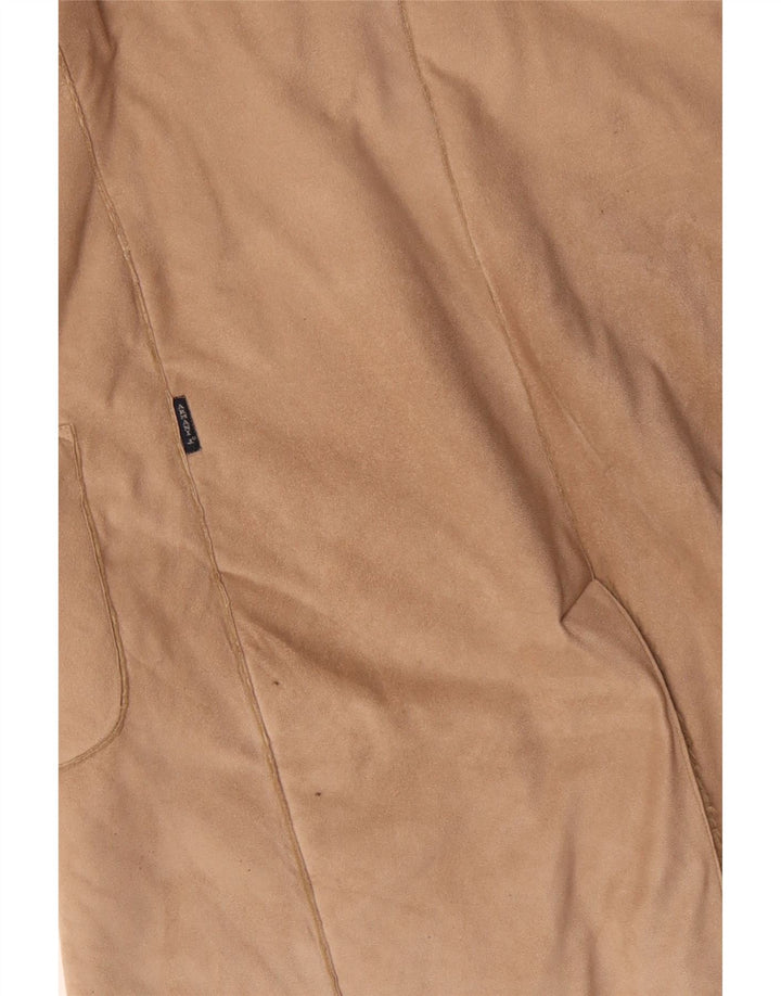 ARMANI Manteau Sherpa Femme UK 16 Large Beige