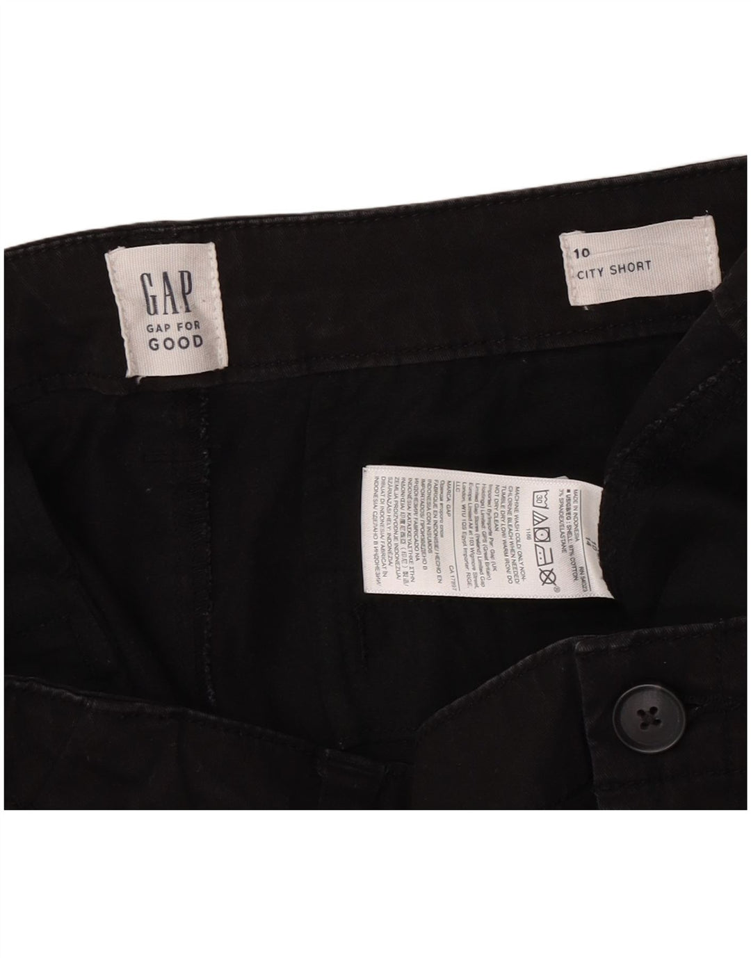 Gap Short Chino Femme US 10 Large W32 Coton Noir