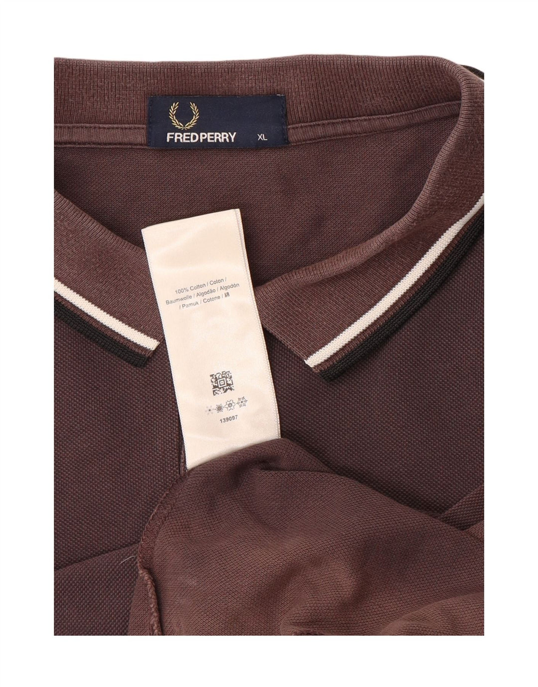 Fred Perry Polo Homme XL Marron Coton