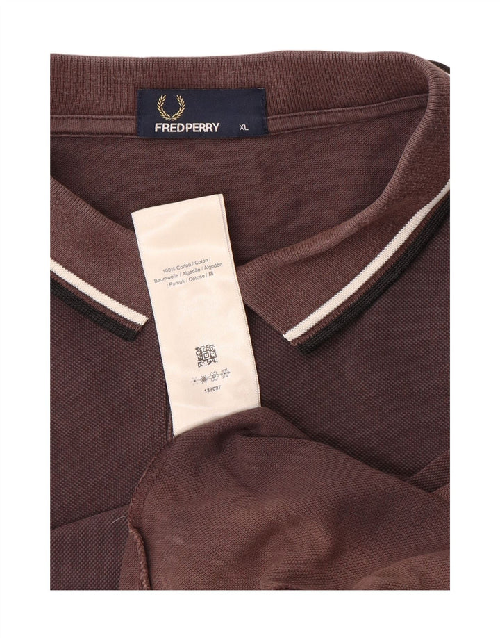 Fred Perry Polo Homme XL Marron Coton