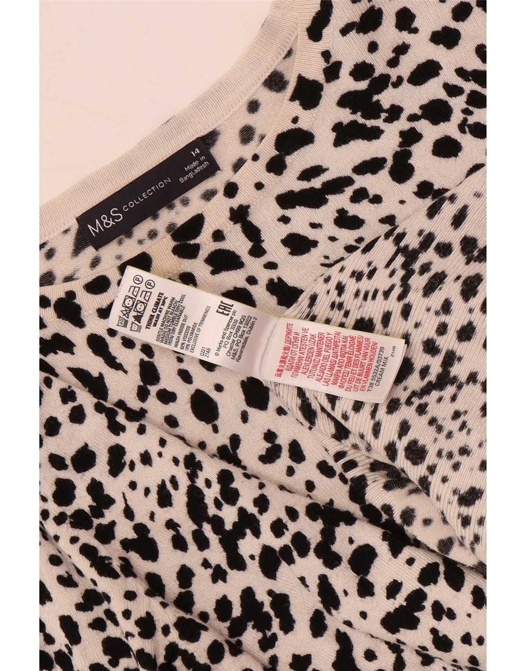 Marks & Spencer Pull col bateau pour femme UK 14 Beige moyen