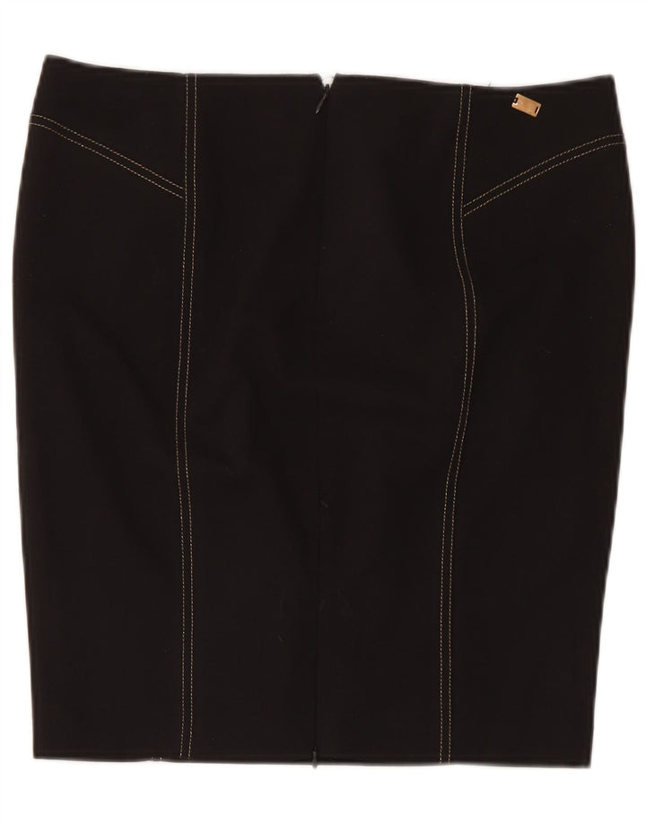 Roccobarocco Jupe crayon femme IT 46 Large W34 Noir Polyester