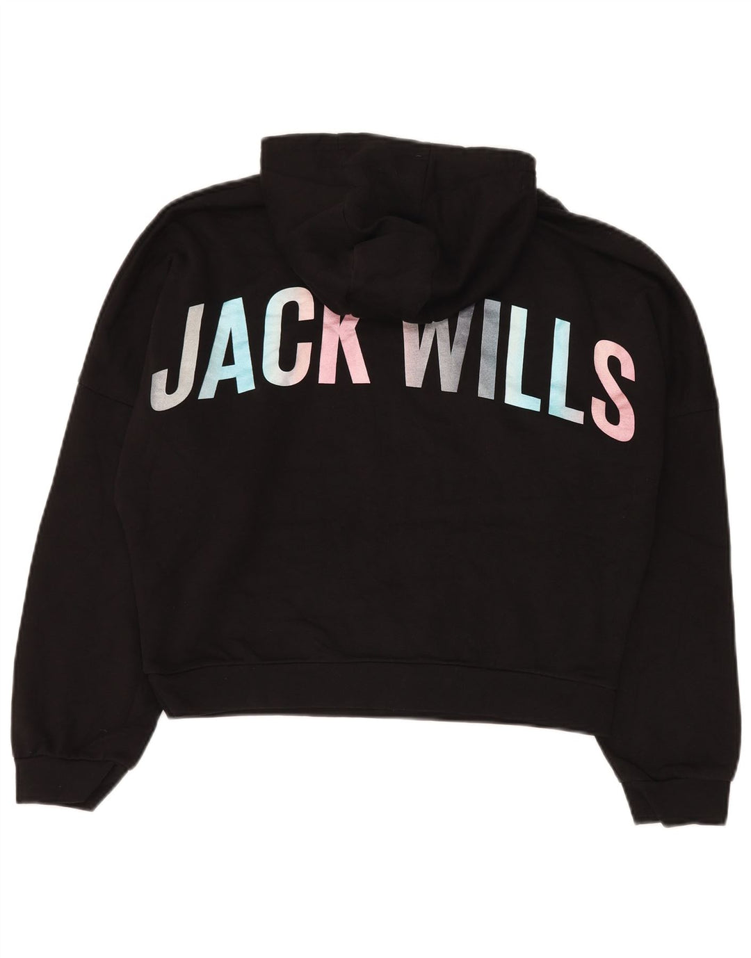 JACK WILLS Pull à capuche surdimensionné court graphique pour fille 14-15 ans Noir