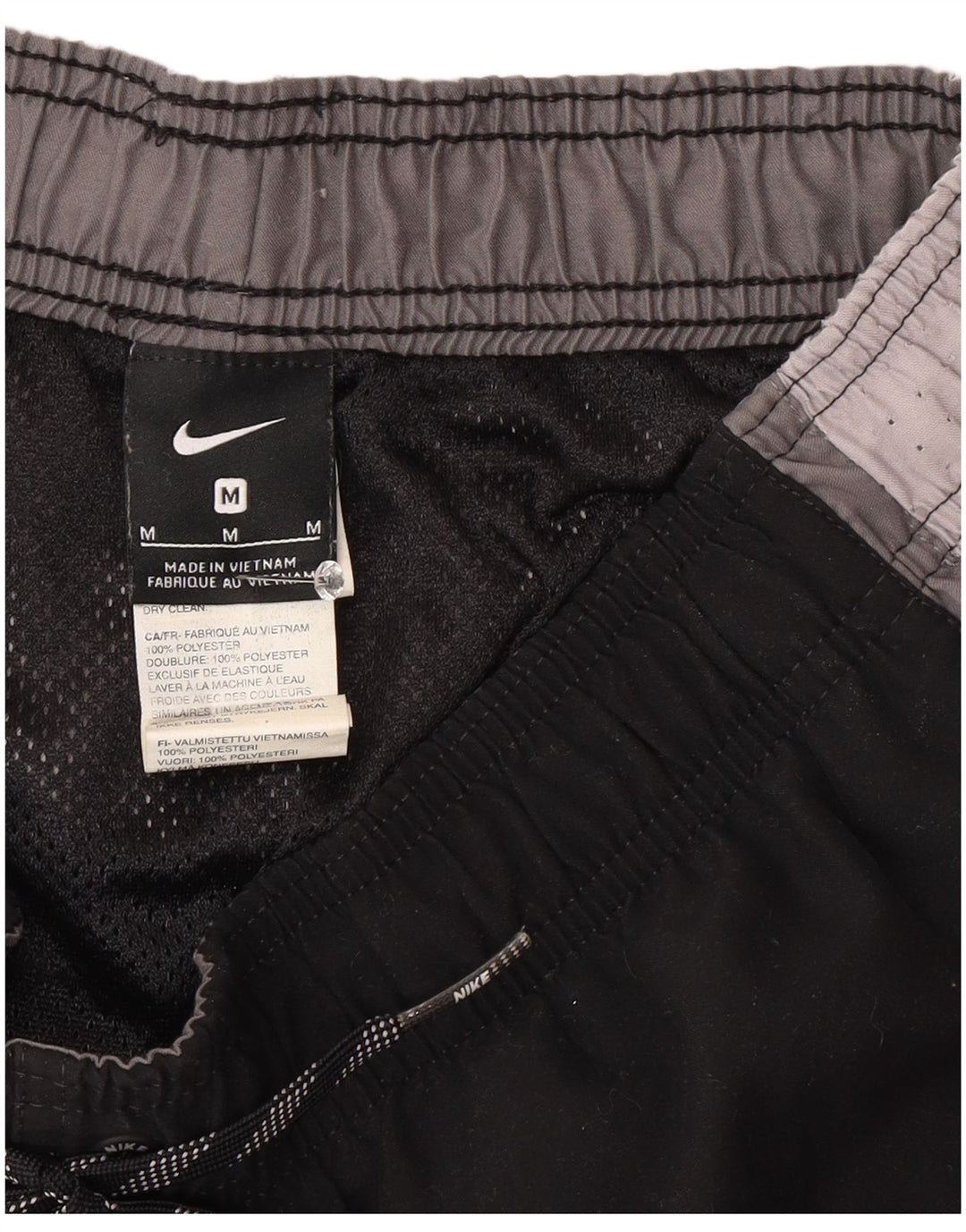 Nike Short de sport pour homme en polyester color block noir moyen