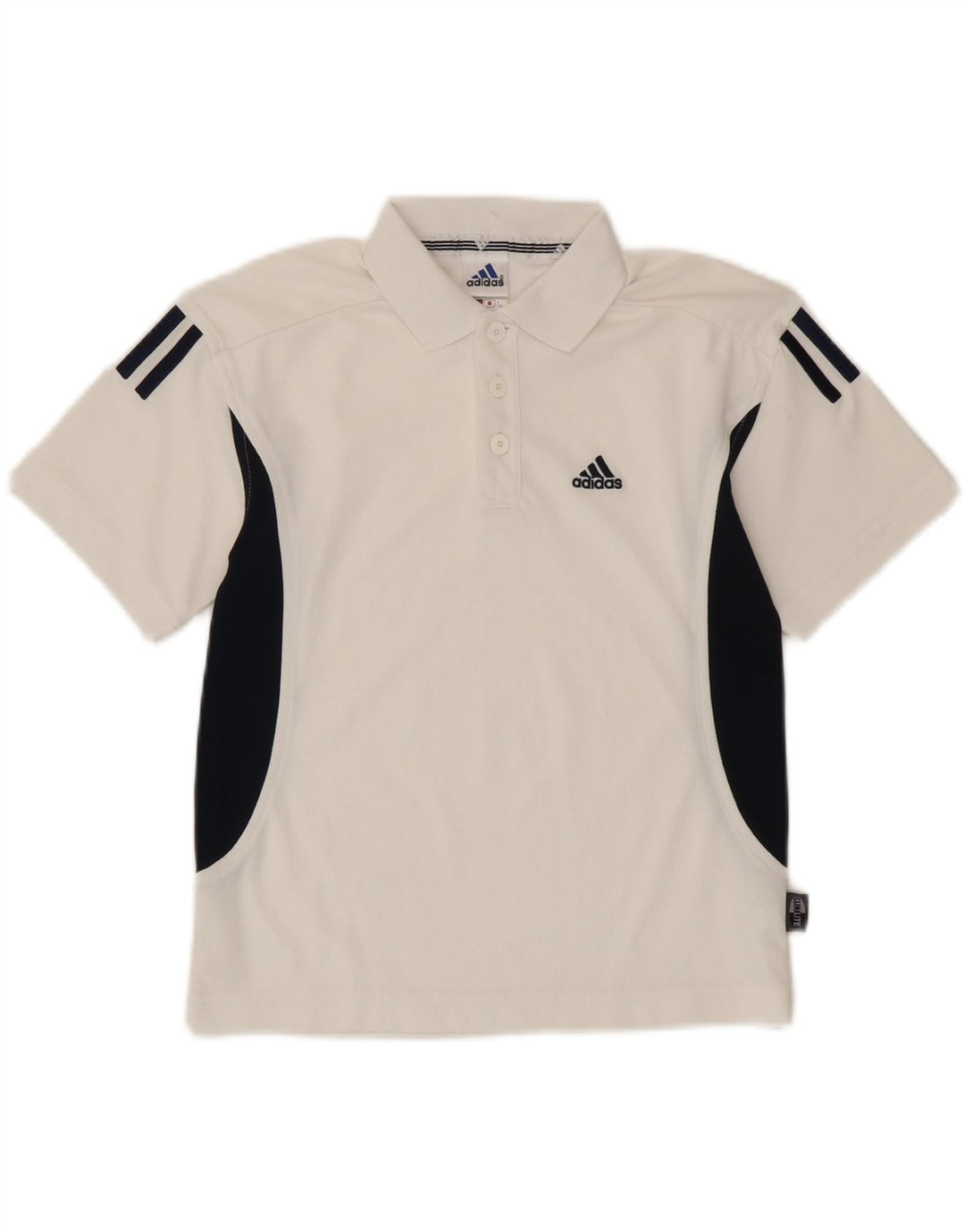 Polo Adidas Garçon Climalite 7-8 ans Blanc Colorblock Polyester