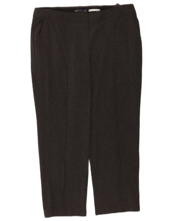Marks & Spencer Pantalon chino fuselé pour femme UK 14 Large W34 L24 Gris