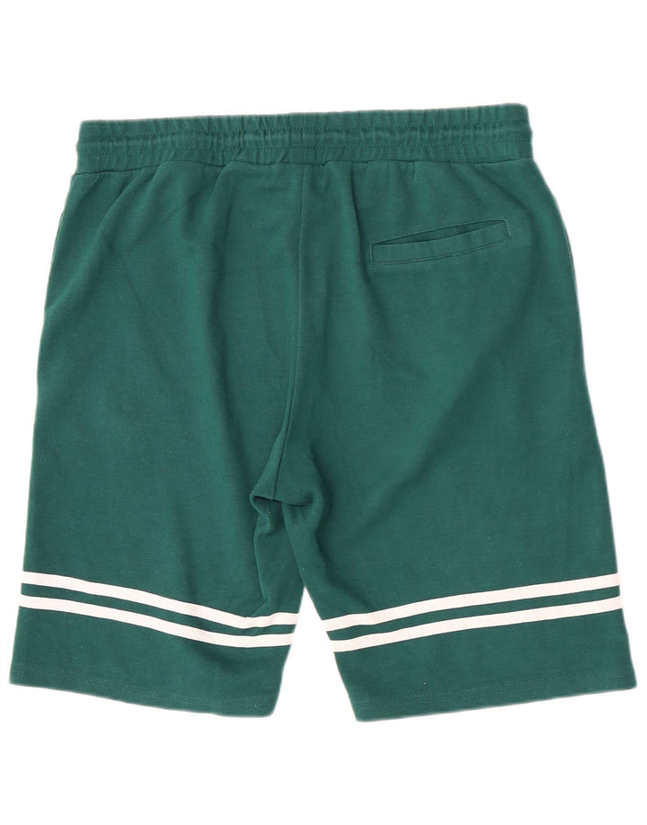 Kappa Short de sport pour homme en polyester à rayures vertes