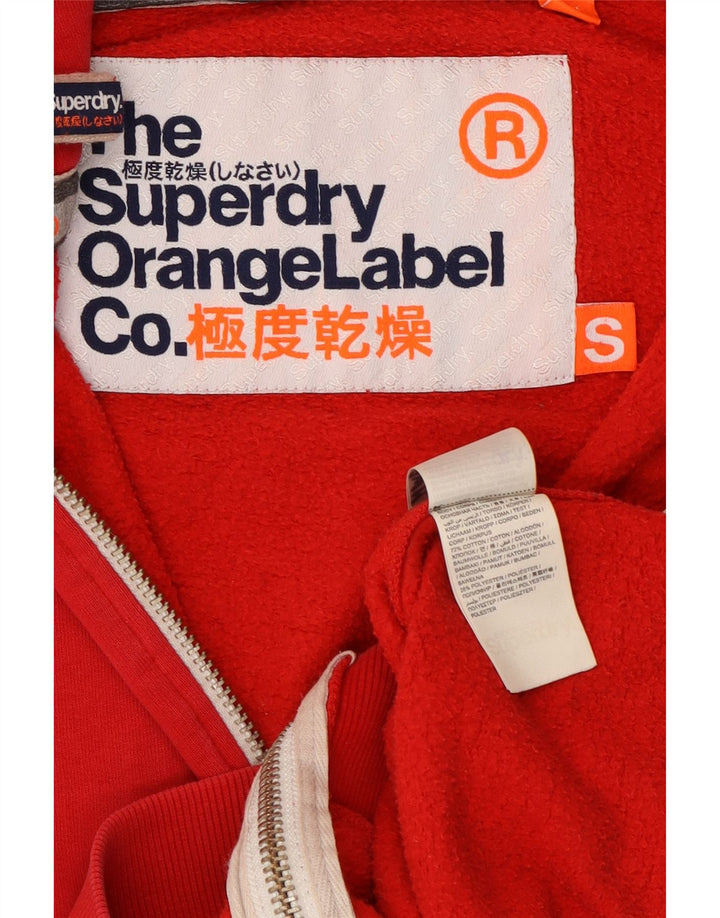 Superdry Pull à capuche zippé pour homme en coton rouge Small