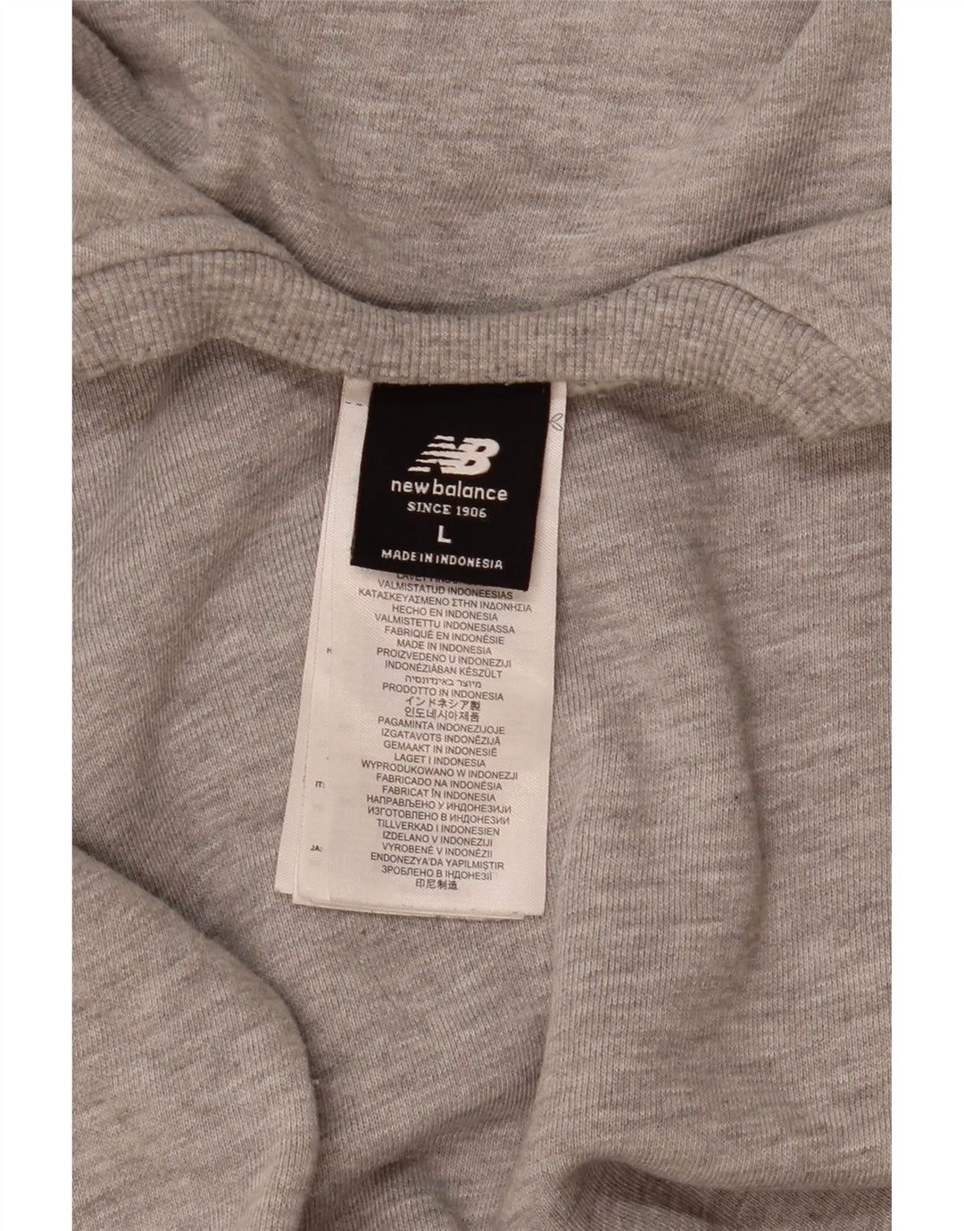 New Balance Sweat-shirt pour homme en coton moucheté grand gris