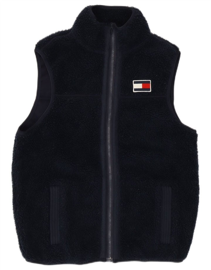 Tommy Hilfiger Gilet polaire pour femme UK 10 Small Bleu marine Polyester