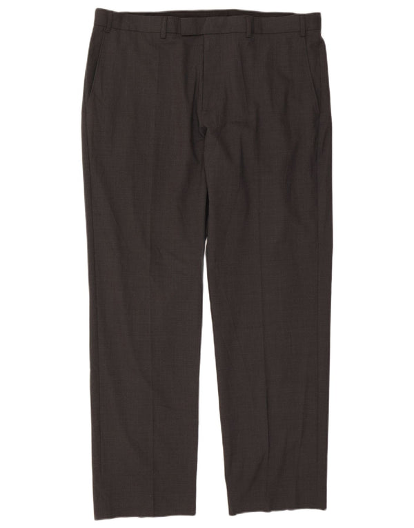 Marks & Spencer Pantalon de costume coupe classique pour homme W38 L31 Laine noire