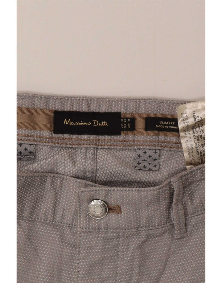 Massimo Dutti Pantalon Chino Homme EU 40 Medium W31 L30 Gris Taché