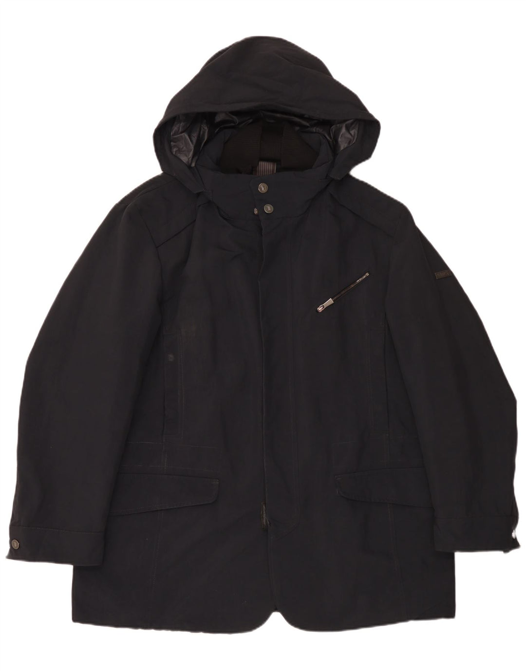 Trussardi Veste coupe-vent à capuche IT 56 3XL Noir Polyamide Homme