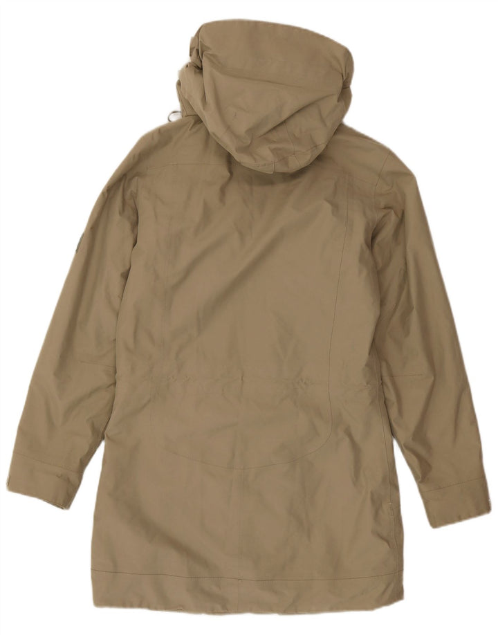 Jack Wolfskin Veste Parka à capuche pour femme UK 8 Small Kaki Polyester