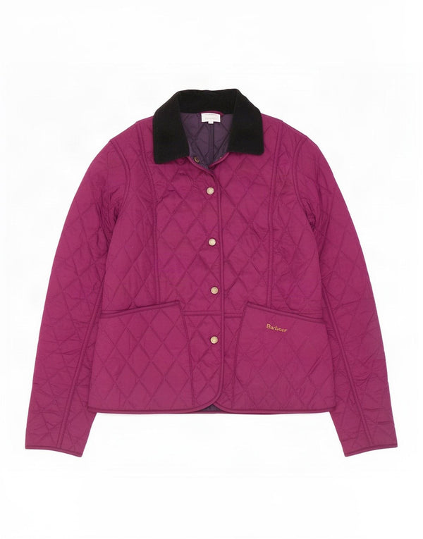 Barbour Veste matelassée pour femme UK 8 Small Violet Polyester