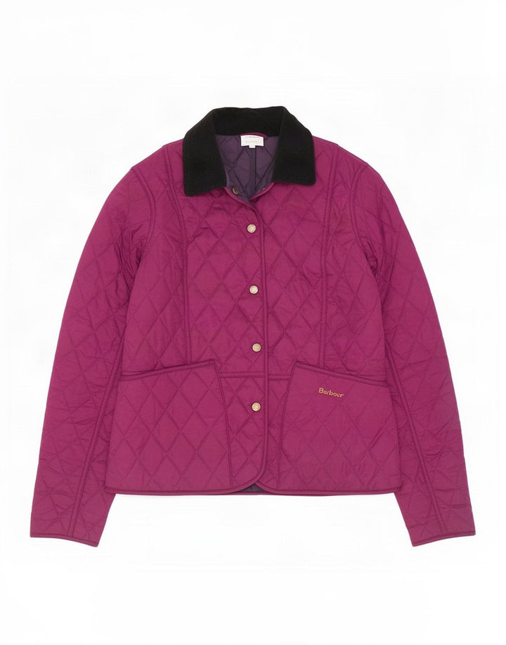 Barbour Veste matelassée pour femme UK 8 Small Violet Polyester