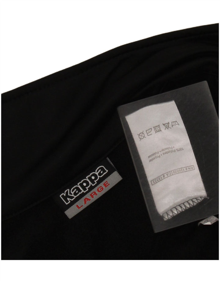 Kappa Veste de survêtement graphique pour homme Taille L Noir Polyester