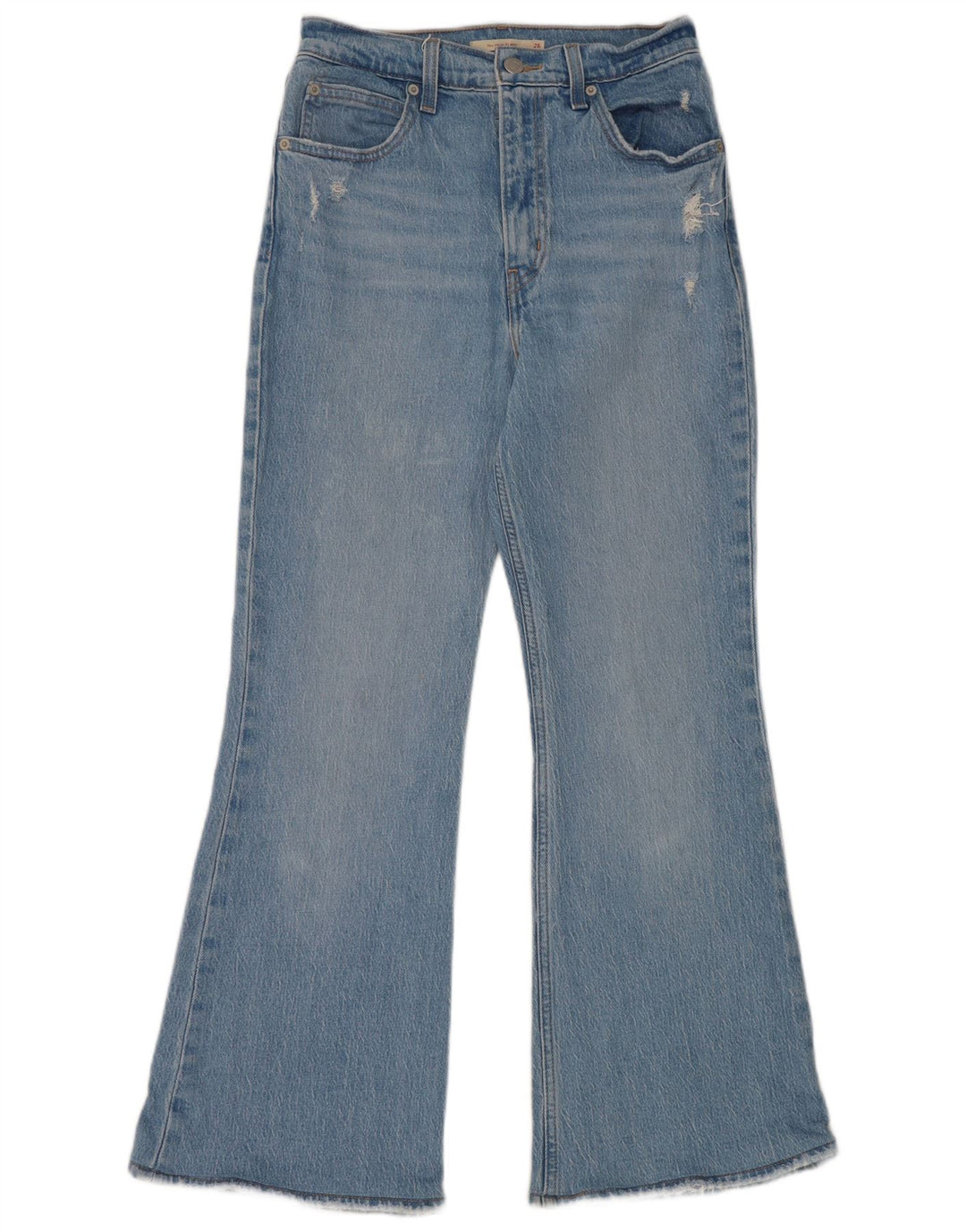 Levi's Jean Évasé Taille Haute Effet Déchiré W26 L27 Femme Bleu Coton