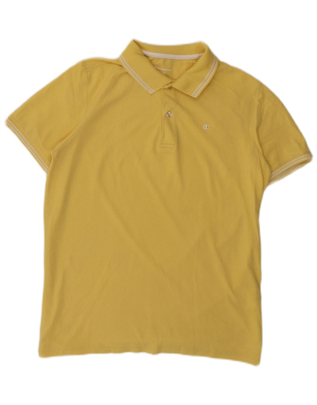 CHAMPION Polo Easy Fit Homme Jaune Moyen Coton