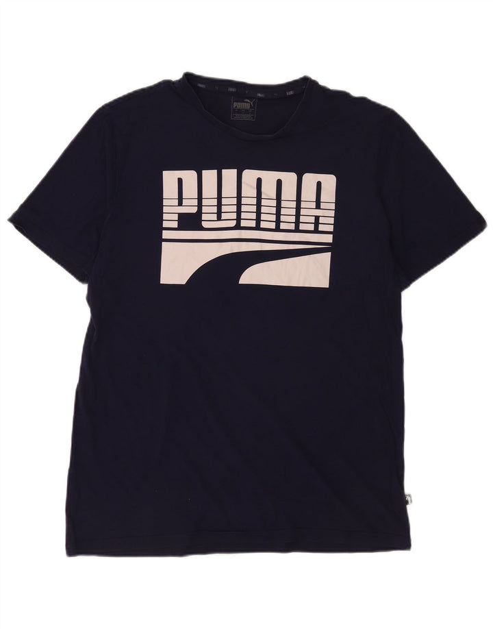 Puma T-shirt graphique pour homme, grand, bleu marine