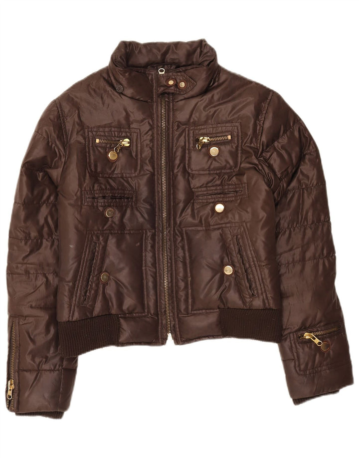 Fay Veste matelassée pour femme UK 10 Small Marron Polyamide