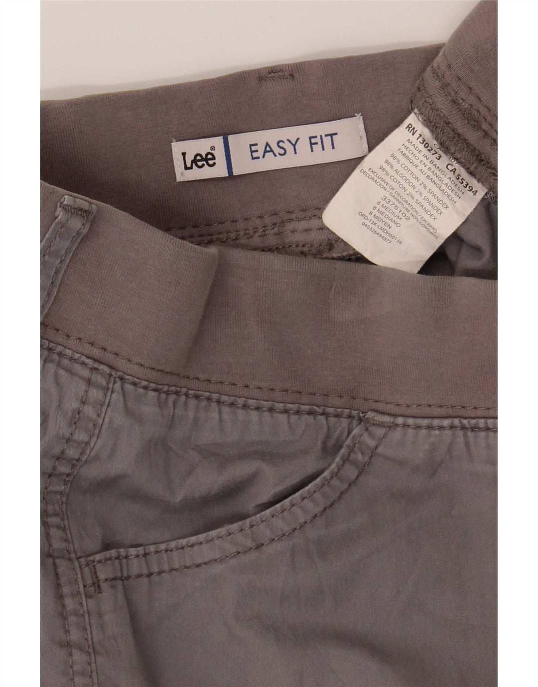 LEE Womens Easy Fit Straight Cargo Capri Trousers US 8 Medium W30 L22 Grey Vintage Lee and Second-Hand Lee from Messina Hembry 