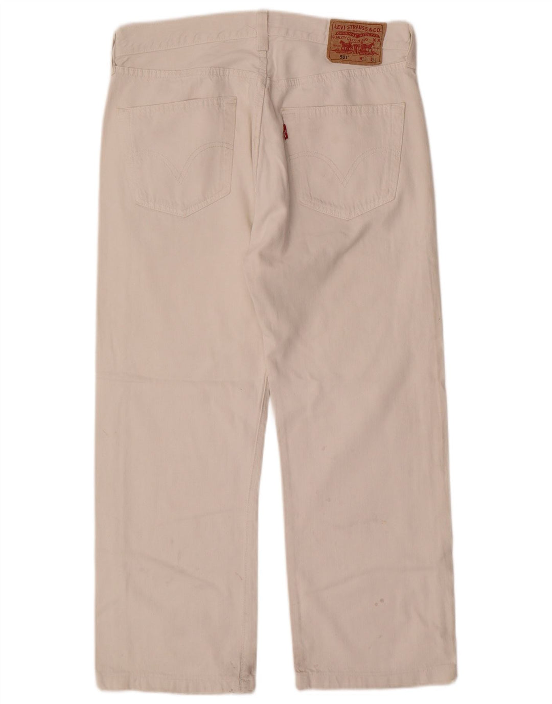 Levi's Jean Droit 501 Homme Blanc W32 L26 Coton