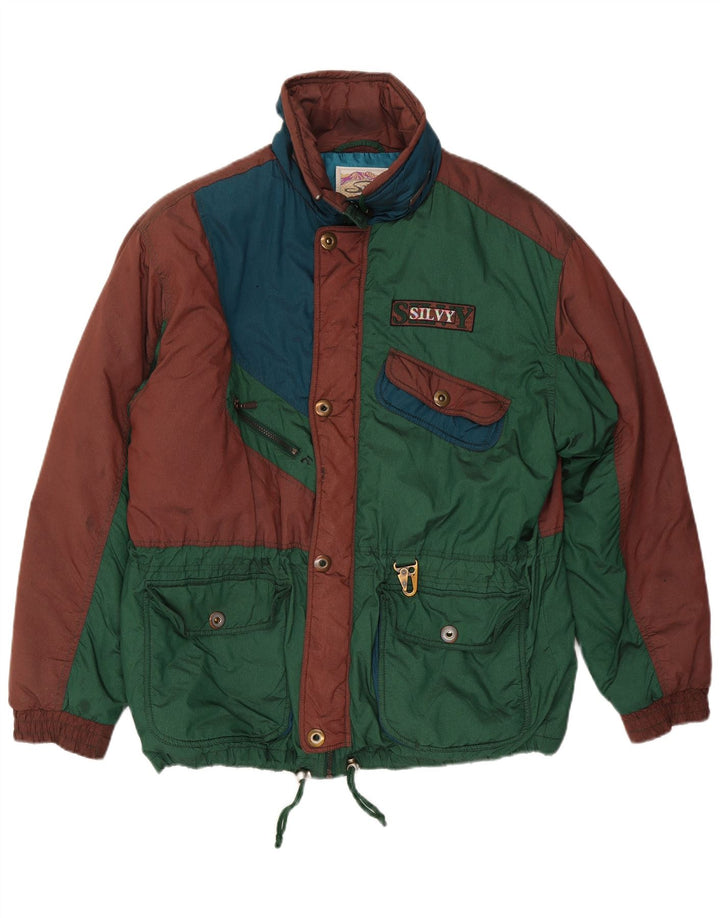 Silvy Veste de Ski Homme IT 52 XL Vert Colorblock Polyester