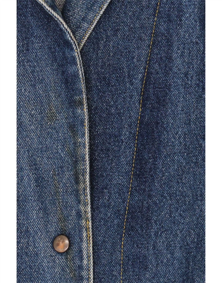 vintage Femmes Surdimensionné 2 Bouton Denim Blazer Veste UK 18 XL Bleu