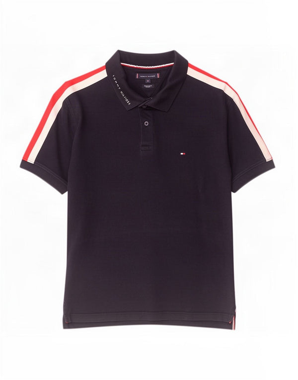 Tommy Hilfiger Polo Regular Fit Homme XL Bleu Marine Colorblock Coton