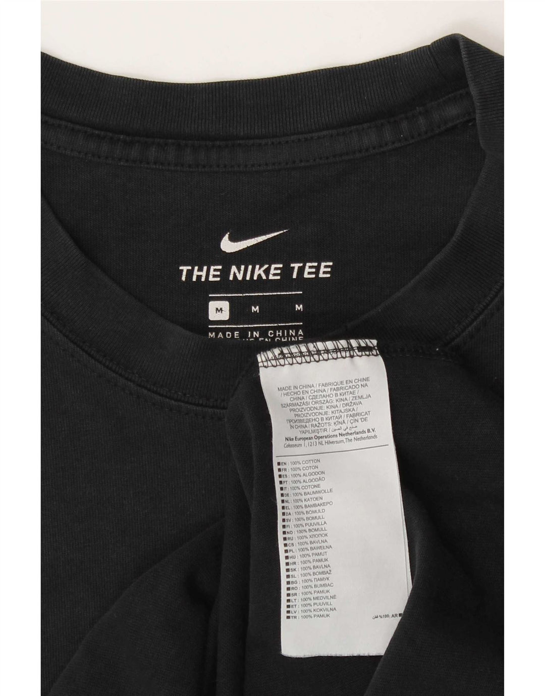 Nike T-shirt graphique pour homme en coton noir moyen