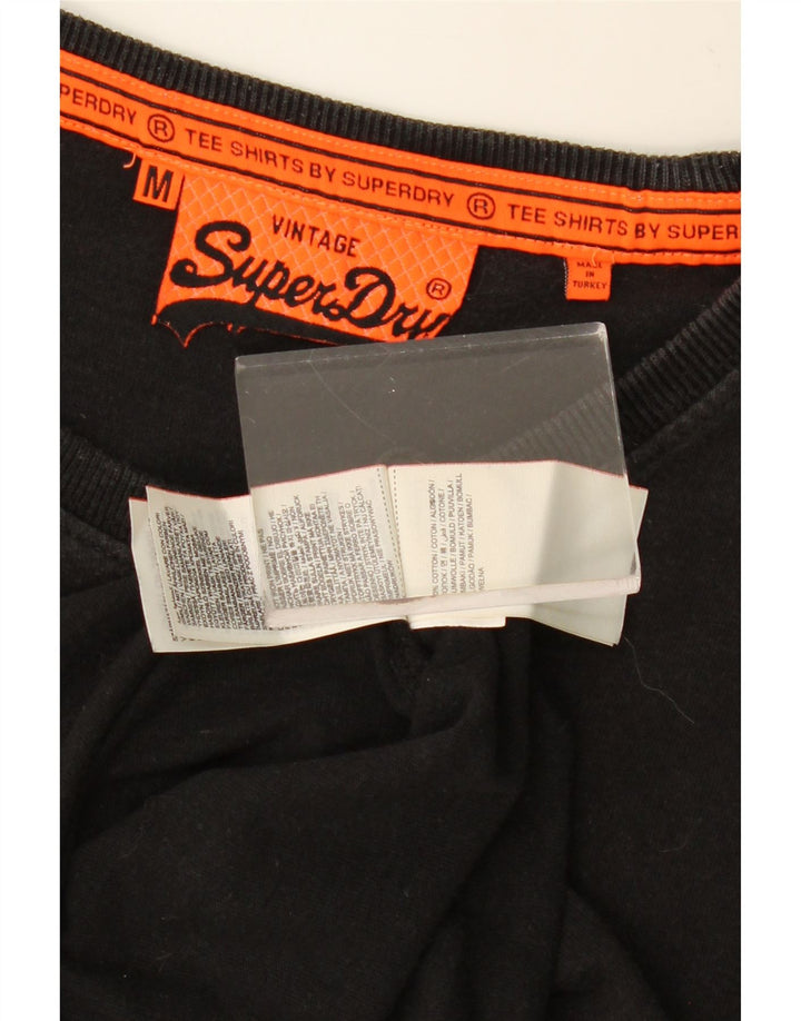 SUPERDRY T-Shirt Graphique Homme Noir Moyen Coton