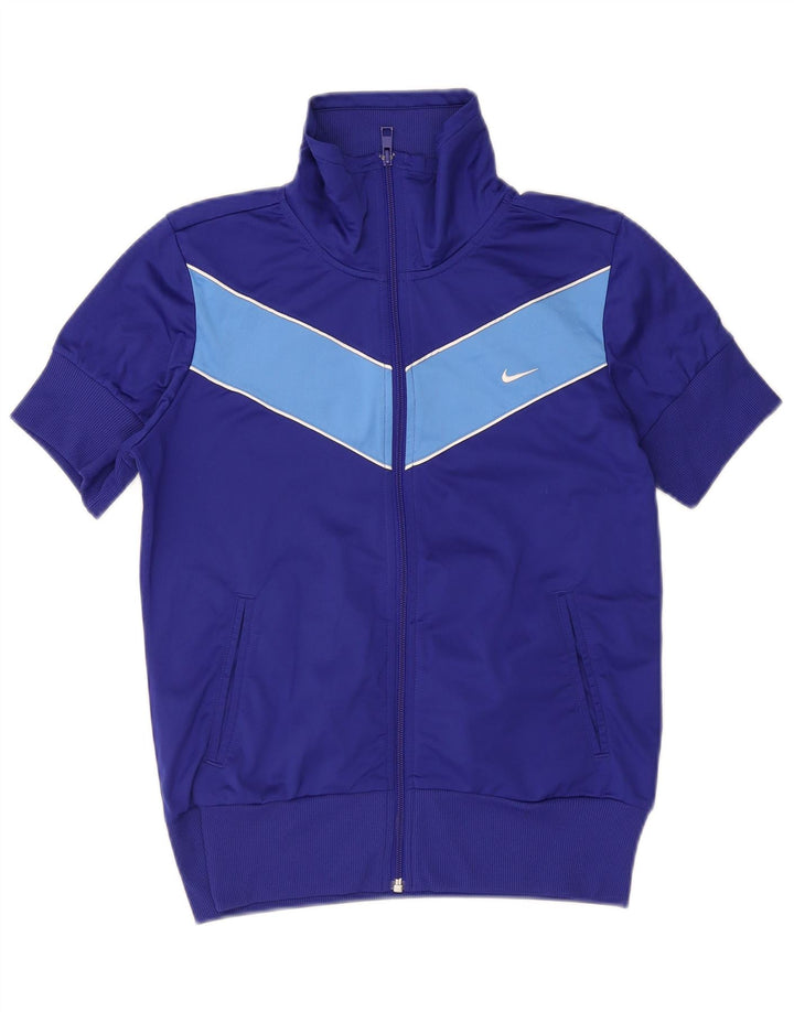 Nike Veste de survêtement pour femme UK 14 Bleu marine moyen Colourblock