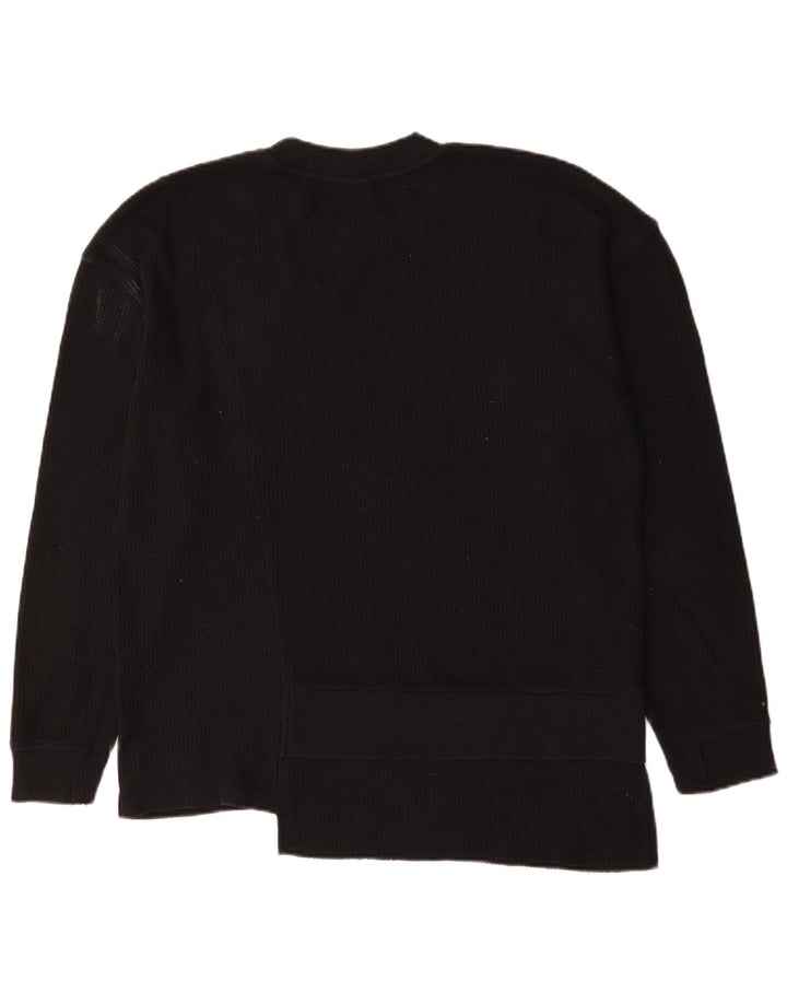 Zara Pull à col rond pour homme en coton noir moyen