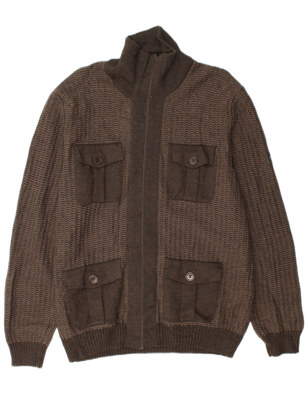 NAVIGARE Pull Cardigan Homme XL Gris Laine