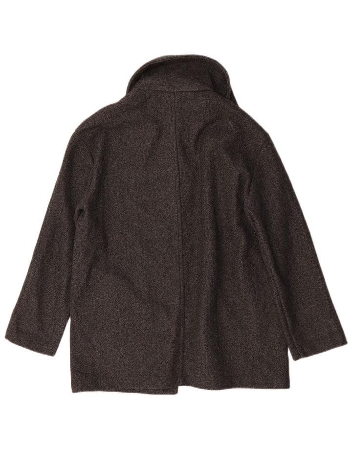 Zara Manteau surdimensionné pour femme UK 10 Petit Gris Polyester