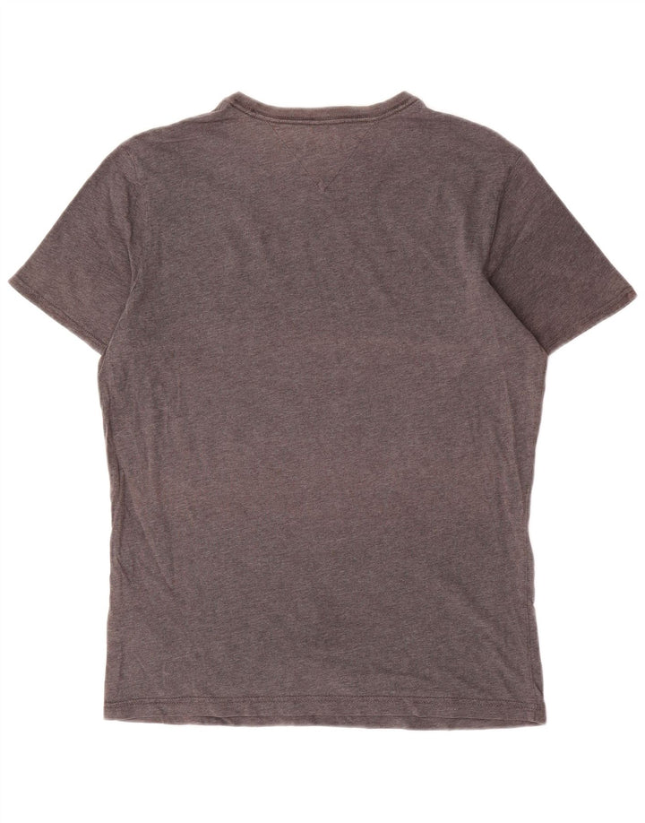 TOMMY HILFIGER Mens T-Shirt Top Large Grey Cotton