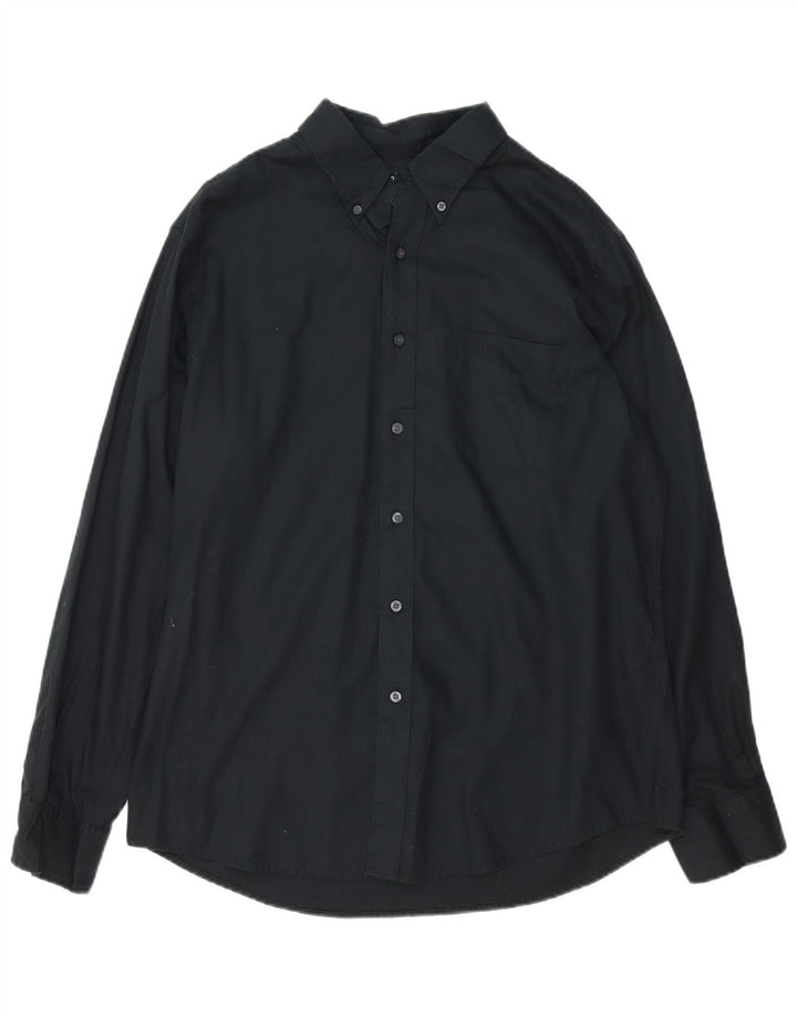 DOCKERS Chemise Homme Taille 16 16 1/2 Grand Coton Noir
