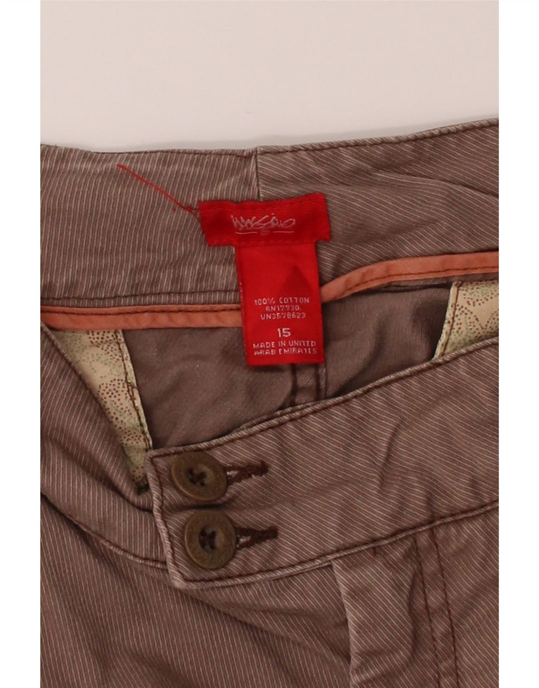 MOSSIMO Womens Casual Shorts US 15 XL W36 Brown Cotton Vintage Mossimo and Second-Hand Mossimo from Messina Hembry 
