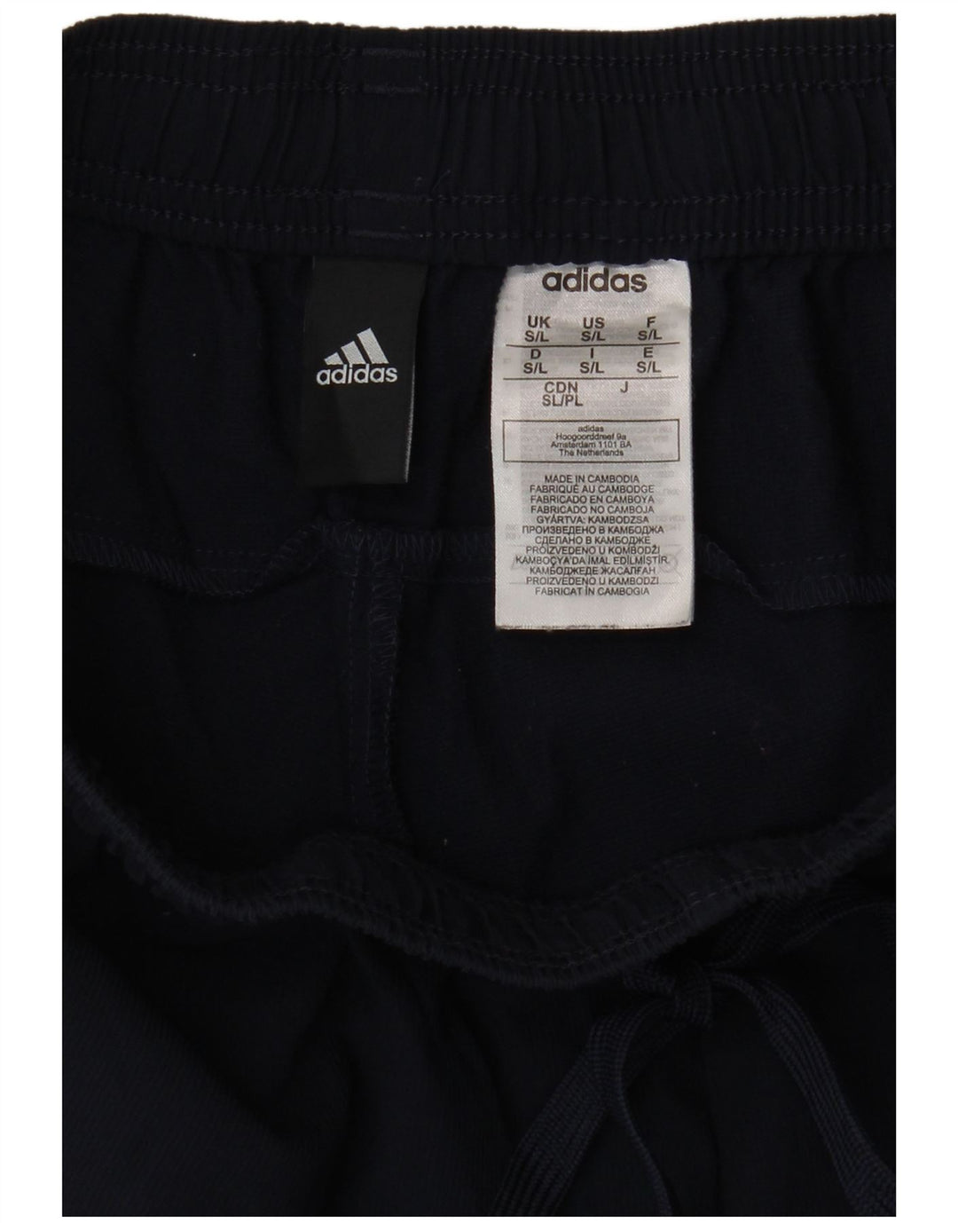 Adidas Pantalon de survêtement pour femme UK 10 Small Bleu marine Polyester