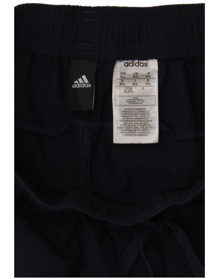 Adidas Pantalon de survêtement pour femme UK 10 Small Bleu marine Polyester