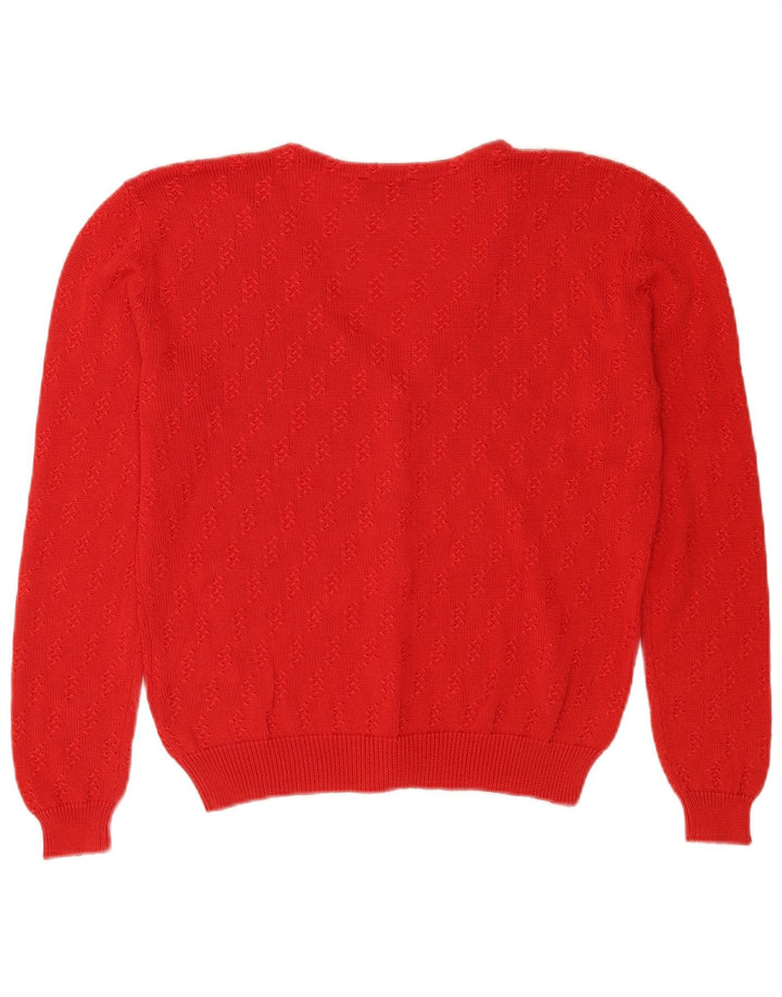 Peter Hahn Cardigan pour femme en coton rouge moyen UK 14