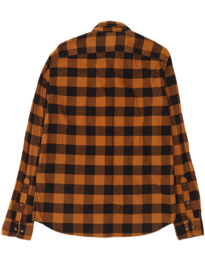 Timberland Chemise Slim Fit en Flanelle Homme Marron Moyen à Carreaux en Coton
