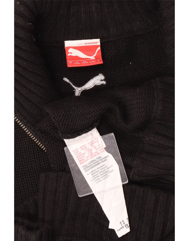 Puma Pull Cardigan Homme Grand Noir Acrylique
