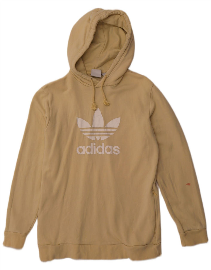 ADIDAS Pull à capuche graphique pour homme en coton jaune moyen