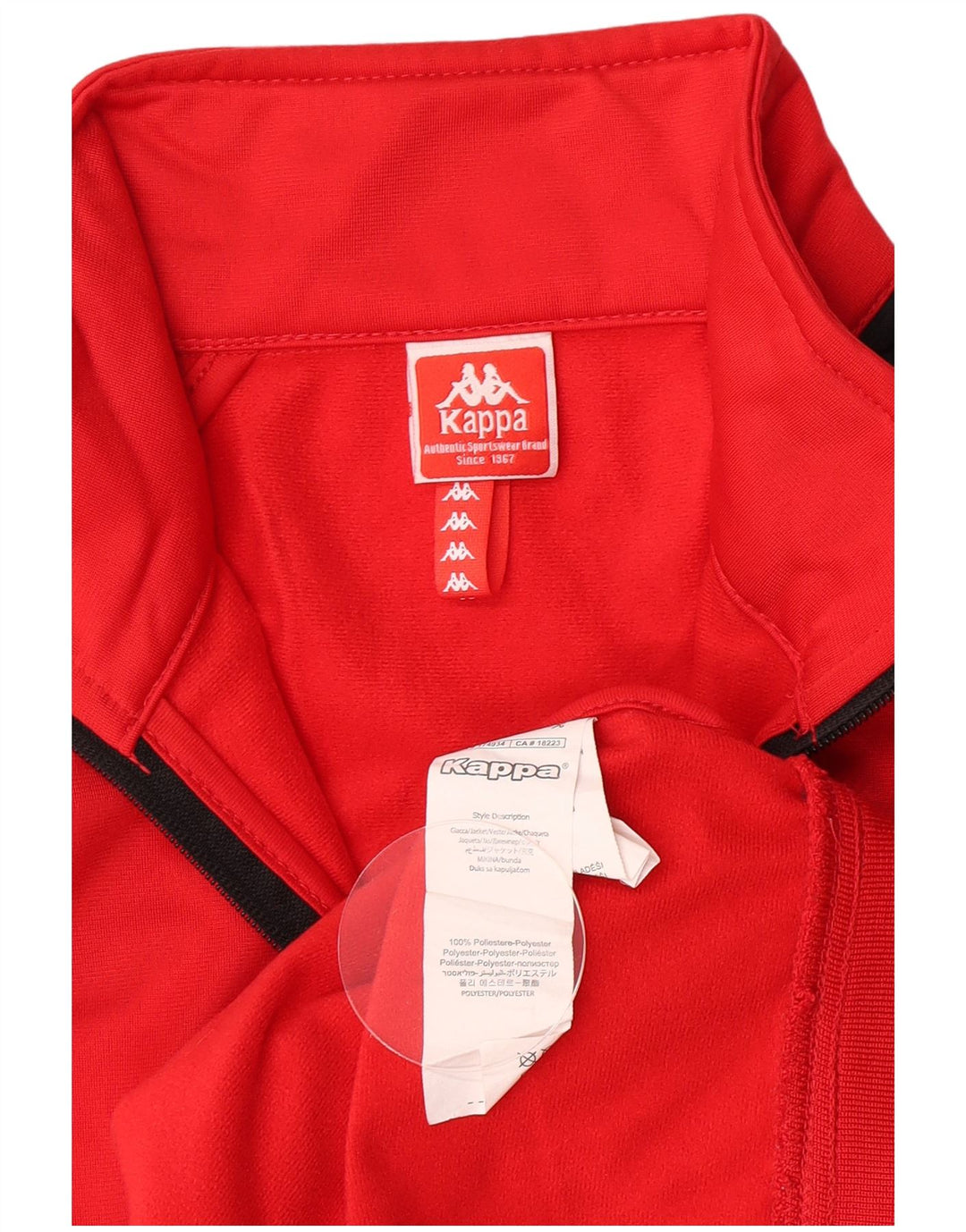 Kappa Veste de survêtement graphique pour garçon 11-12 ans Rouge Colourblock