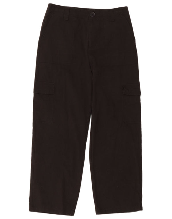 Zara Pantalon court cargo droit pour femme Petit W26 L25 Coton noir